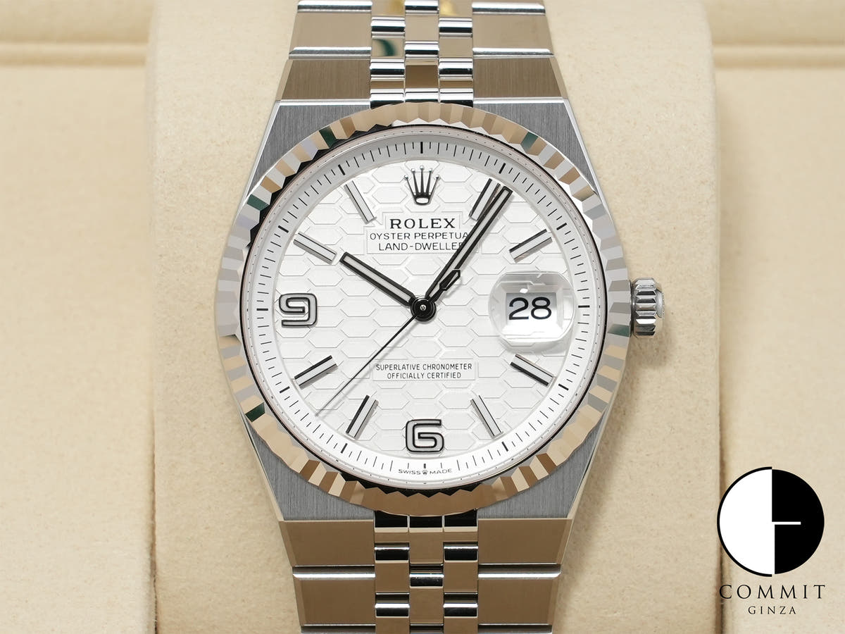 ロレックス ランドドゥエラー Ref.127234 ステンレススチール/ホワイトゴールド ホワイト文字盤 ジュビリーブレスレット 未使用 q2vpco67