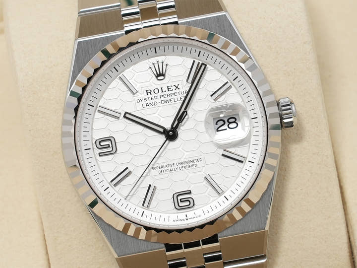 ロレックス ランドドゥエラー Ref.127234 ステンレススチール/ホワイトゴールド ホワイト文字盤 ジュビリーブレスレット 未使用 q2vpco67