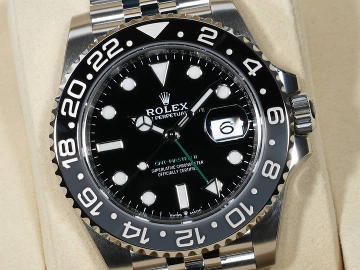 ロレックス GMTマスターII Ref.126710GRNR ステンレススチール ブラック文字盤 ジュビリーブレスレット 未使用 nyw2xg2c