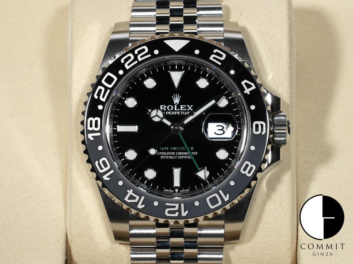 Rolex GMT-Master II Ref. 126710GRNR Stainless Steel Black Dial Jubilee Bracelet Unworn tcrwbtve