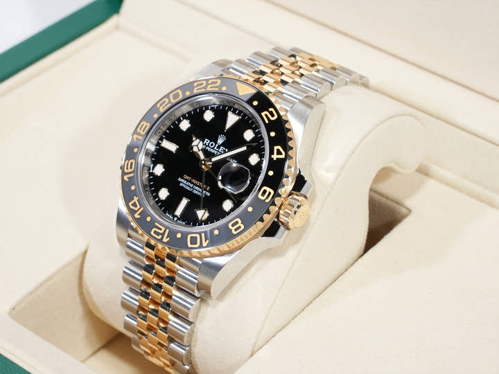ロレックス GMTマスターII Ref.126713GRNR ステンレススチール/イエローゴールド ブラック文字盤 ジュビリーブレスレット 極美品 e3m64ce2