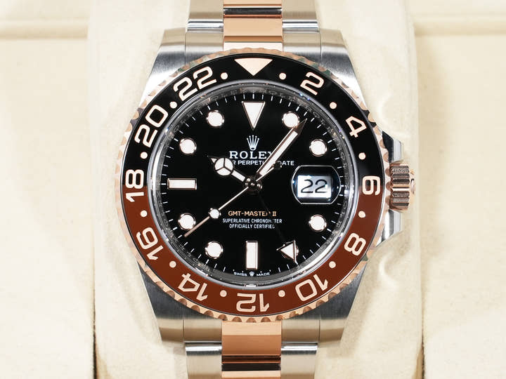 ロレックス GMTマスターII Ref.126711CHNR ステンレススチール/エバーローズゴールド ブラック文字盤 オイスターブレスレット 美品 79qr9odc