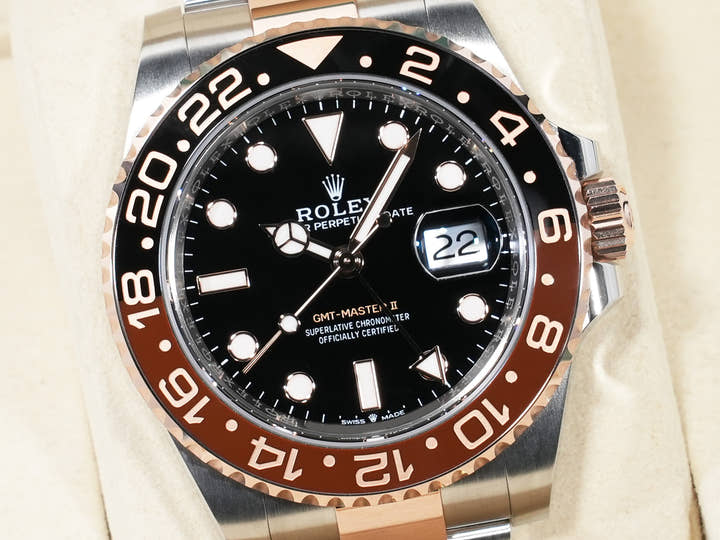 ロレックス GMTマスターII Ref.126711CHNR ステンレススチール/エバーローズゴールド ブラック文字盤 オイスターブレスレット 美品 79qr9odc