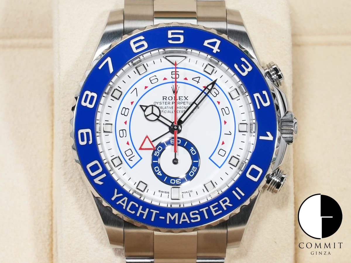 ロレックス ヨットマスターII Ref.116680 ステンレススチール ホワイト文字盤 美中古 75zfmhvm