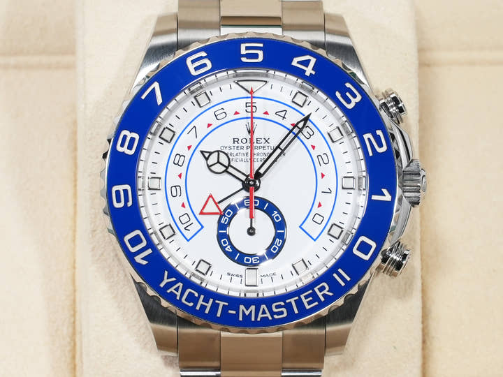 ロレックス ヨットマスターII Ref.116680 ステンレススチール ホワイト文字盤 美中古 75zfmhvm