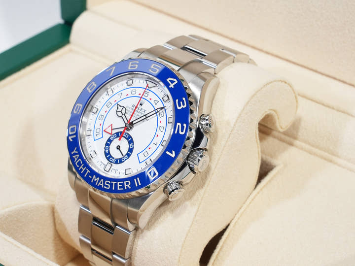 ロレックス ヨットマスターII Ref.116680 ステンレススチール ホワイト文字盤 美中古 75zfmhvm