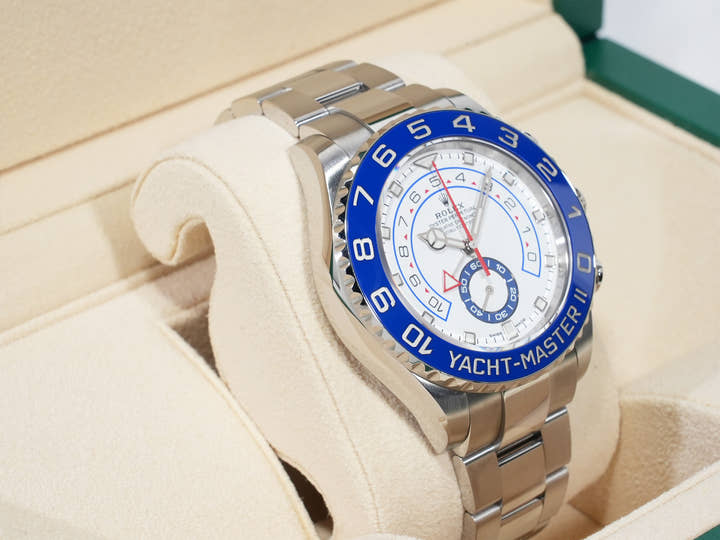 ロレックス ヨットマスターII Ref.116680 ステンレススチール ホワイト文字盤 美中古 75zfmhvm