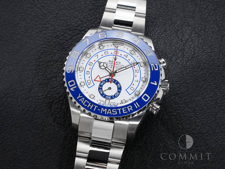 ロレックス ヨットマスターII Ref.116680 ステンレススチール ホワイト文字盤 美中古 75zfmhvm