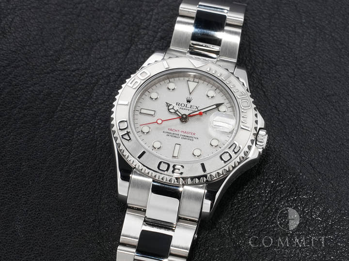 ロレックス ヨットマスター Ref.168622 ステンレススチール/プラチナ ロレジウム文字盤 美中古 mrn7dnij