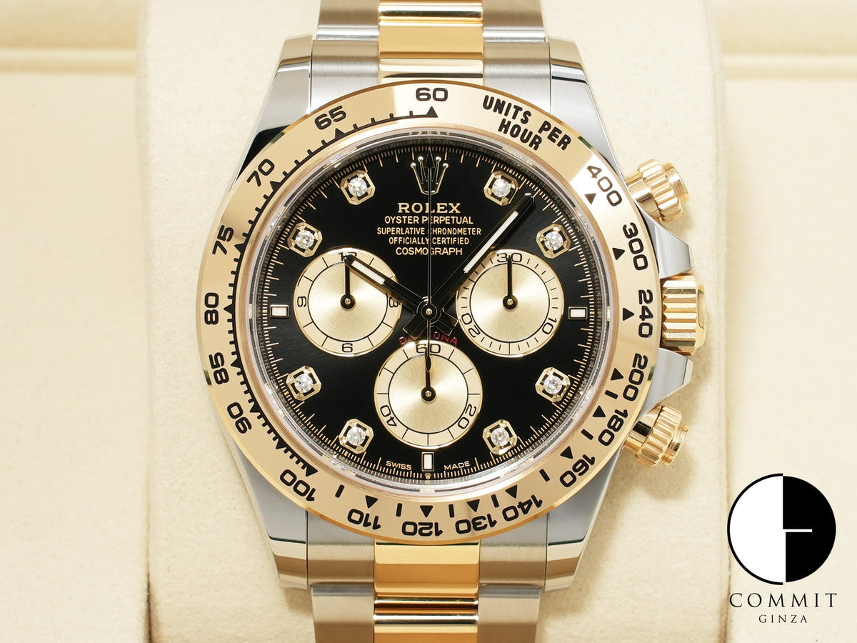 ロレックス デイトナ Ref.126503G ステンレススチール/イエローゴールド ブラックxゴールデンx8Pダイヤ文字盤 未使用 u53ywzsk
