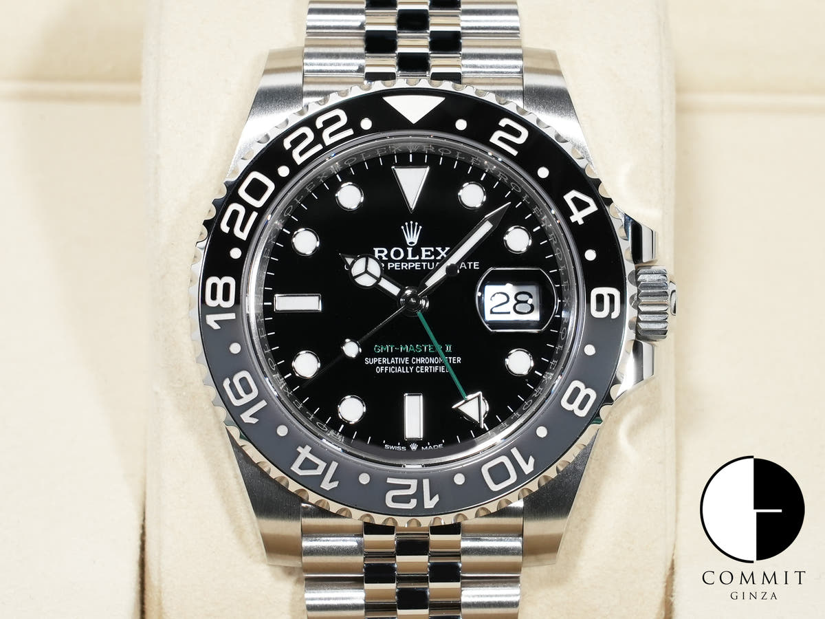 Rolex GMT-Master II Ref.126710GRNR Stainless Steel Black Dial Jubilee Bracelet Unused jn5vvee5