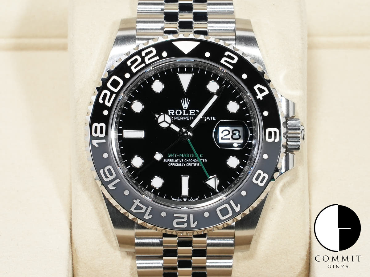 ROLEX GMT-Master II Ref.126710GRNR Stainless Steel Black Dial Jubilee Bracelet Unused vfsqgztz