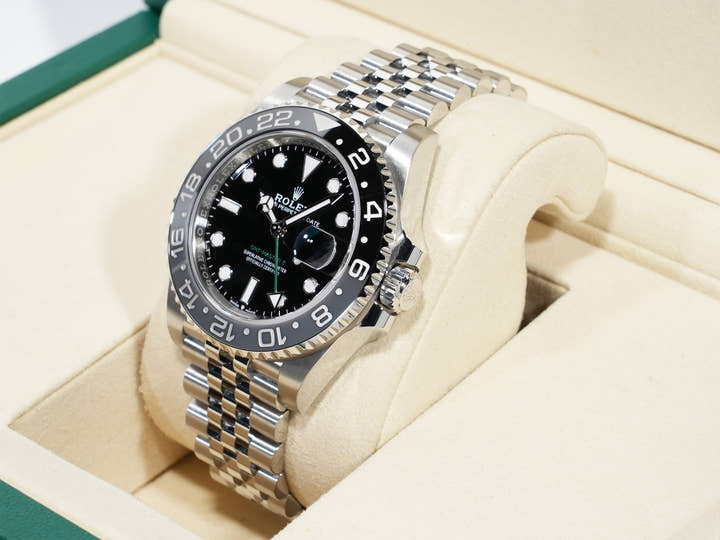 ROLEX GMT-Master II Ref.126710GRNR Stainless Steel Black Dial Jubilee Bracelet Unused vfsqgztz