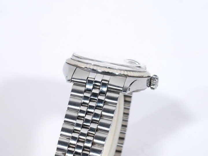 ロレックス デイトジャスト Ref.1601 ステンレススチール/ホワイトゴールド ブラックミラー文字盤 中古 t2ros4b3