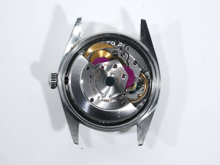 ロレックス デイトジャスト Ref.1601 ステンレススチール/ホワイトゴールド ブラックミラー文字盤 中古 t2ros4b3