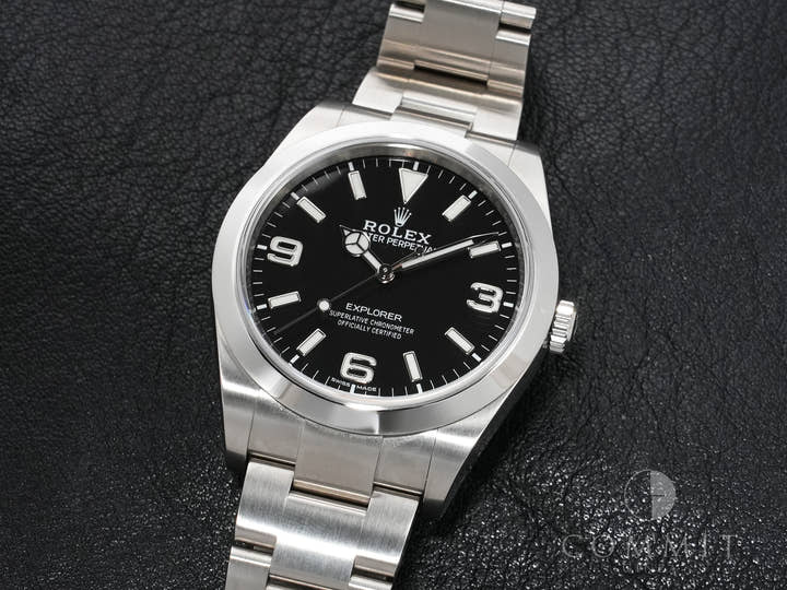 ロレックス エクスプローラーI Ref.214270 ステンレススチール ブラック文字盤 オイスターブレスレット 中古 atoncgcw