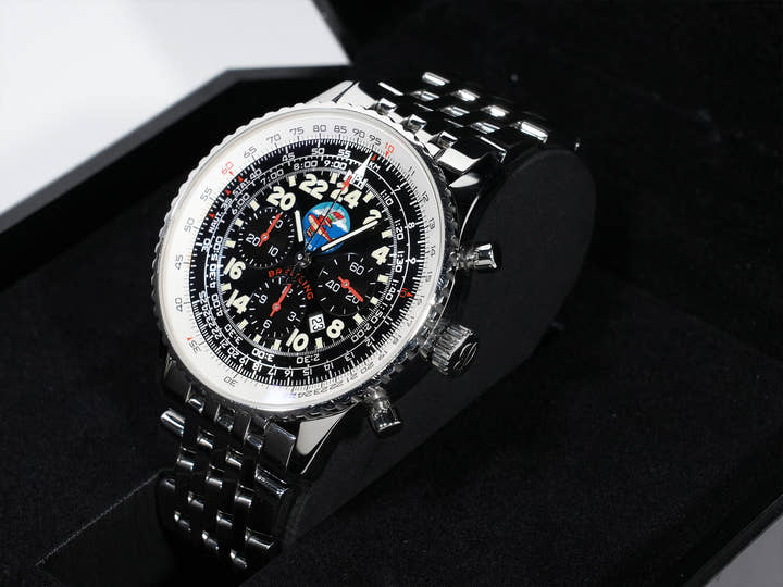 ブライトリング ナビタイマー コスモノート フライバック ポルコロッソ Ref.A22322 ステンレススチール ブラック文字盤 中古 pihcetcz