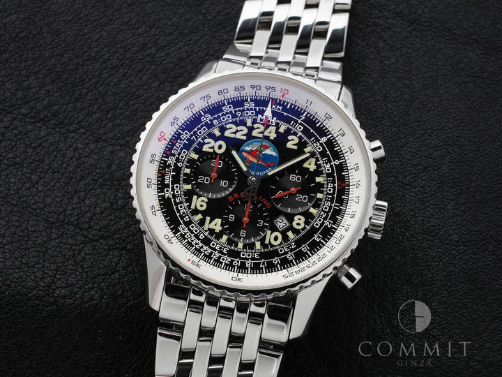 ブライトリング ナビタイマー コスモノート フライバック ポルコロッソ Ref.A22322 ステンレススチール ブラック文字盤 中古 pihcetcz