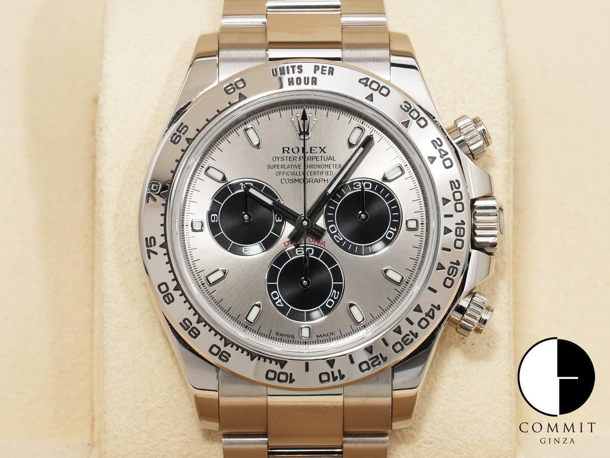 Rolex Daytona Ref. 116509 White Gold Steel x Black Dial Used z7gnu9ju