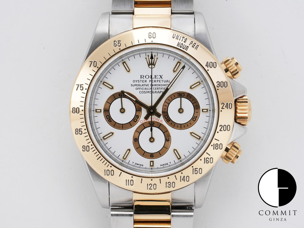 ロレックス デイトナ エルプリメロ Ref.16523 ステンレススチール/イエローゴールド ホワイト文字盤 中古 ir5jwyc2