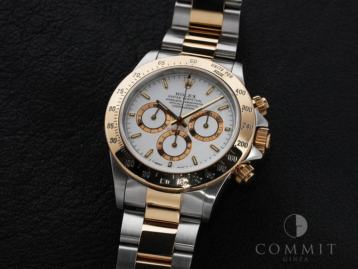 ロレックス デイトナ エルプリメロ Ref.16523 ステンレススチール/イエローゴールド ホワイト文字盤 中古 ir5jwyc2