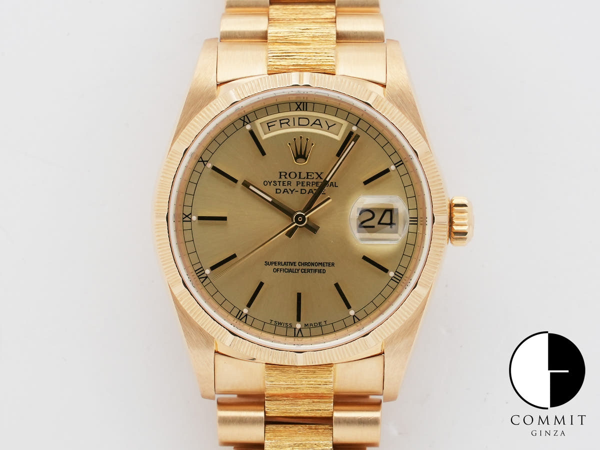 ROLEX Day-Date Ref.18078 Yellow Gold Champagne Dial Used mx2ctwye