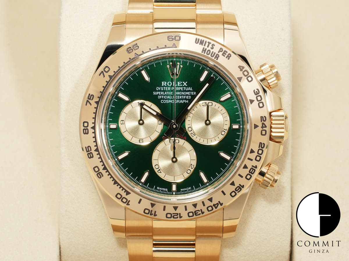 ロレックス デイトナ Ref.126508 イエローゴールド グリーン文字盤 未使用 tx9xaa4v