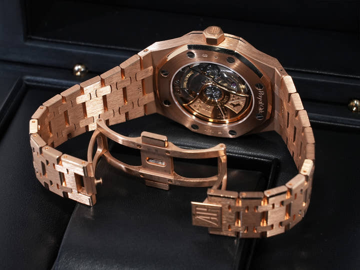 Audemars Piguet Royal Oak Ref.15450OR.OO.1256OR.01 Pink Gold Gray Dial Excellent Used yhxpf3qu