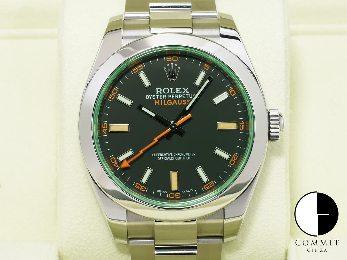 Rolex Milgauss Ref. 116400GV Stainless Steel Black Dial Pre-Owned ngr3yrii