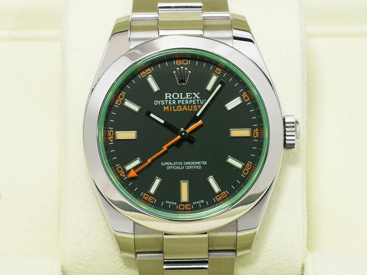 Rolex Milgauss Ref. 116400GV Stainless Steel Black Dial Pre-Owned ngr3yrii