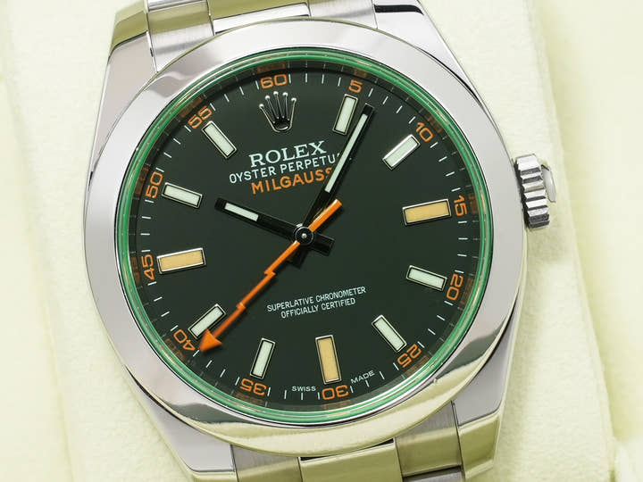 Rolex Milgauss Ref. 116400GV Stainless Steel Black Dial Pre-Owned ngr3yrii