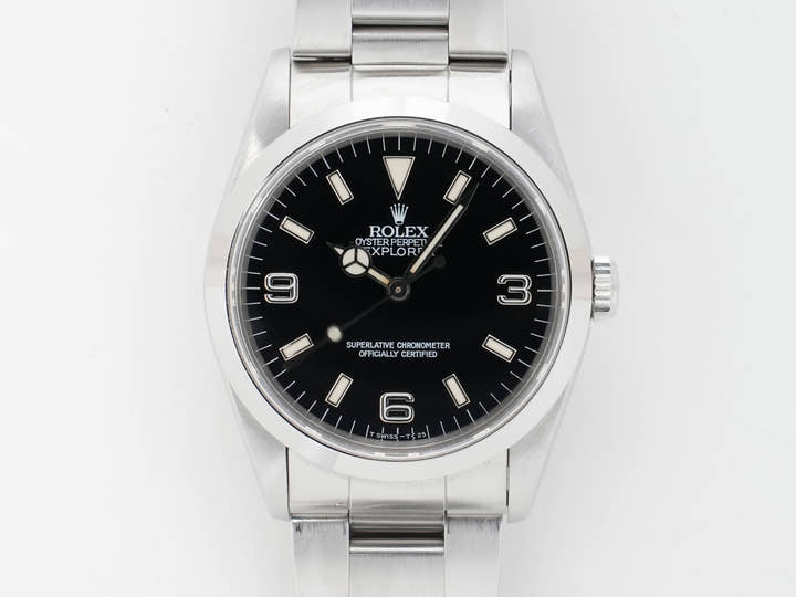 ロレックス エクスプローラーI Ref.14270 ステンレススチール ブラック文字盤 オイスターブレスレット 中古 spoqv3wv