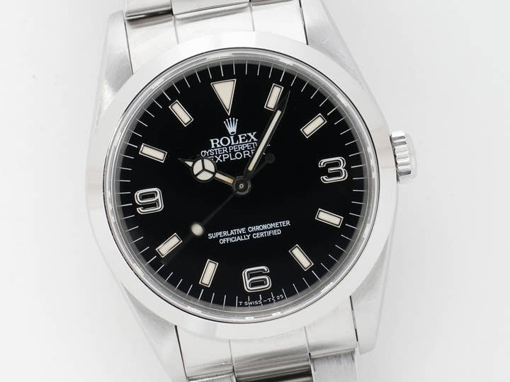ロレックス エクスプローラーI Ref.14270 ステンレススチール ブラック文字盤 オイスターブレスレット 中古 spoqv3wv