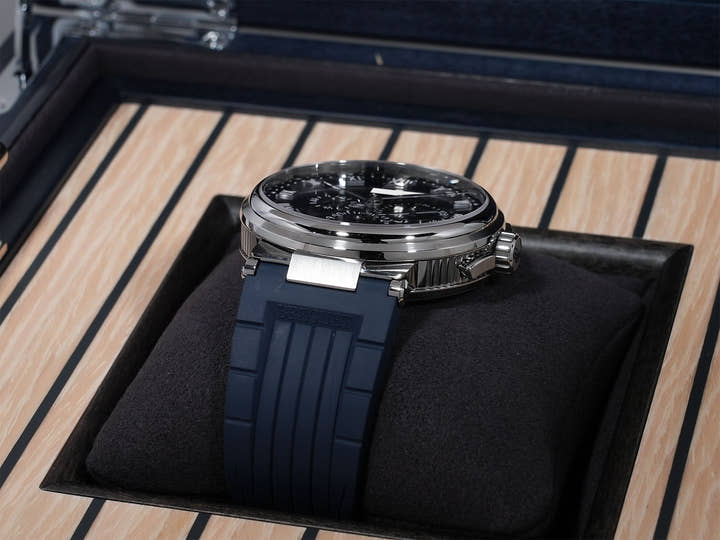 Breguet Marine Chronograph Ref.5527TI/Y1/5WV Titanium Blue Dial Excellent Condition v4fzihmv