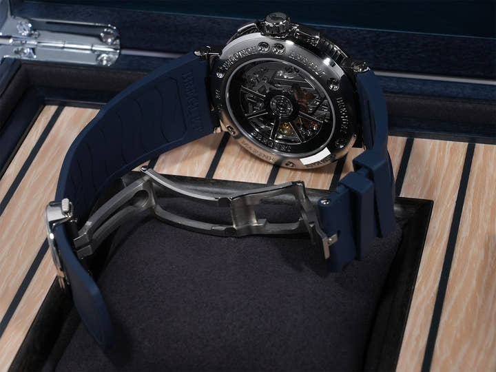 Breguet Marine Chronograph Ref.5527TI/Y1/5WV Titanium Blue Dial Excellent Condition v4fzihmv