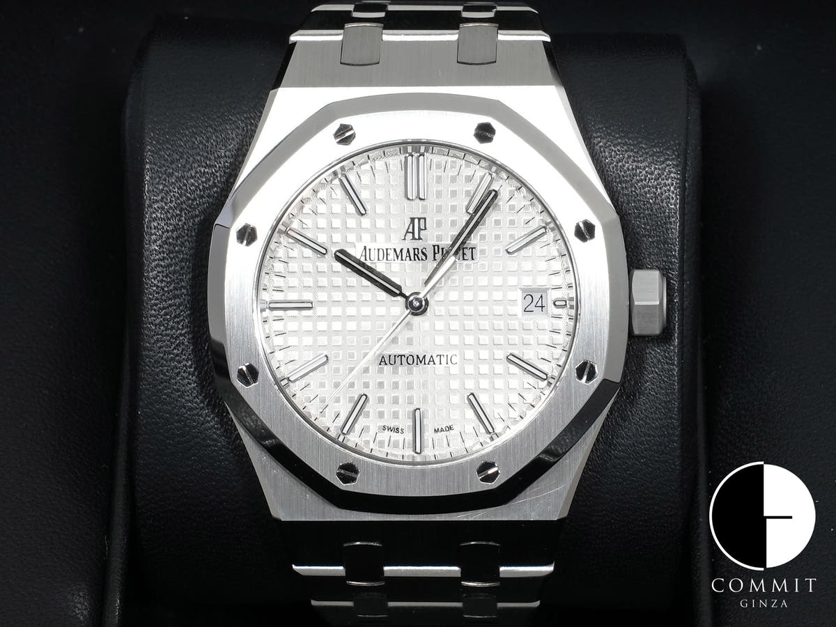 Audemars Piguet Royal Oak Ref.15450ST.OO.1256ST.01 Stainless Steel Silver Dial Excellent Condition 3bzmjgaa