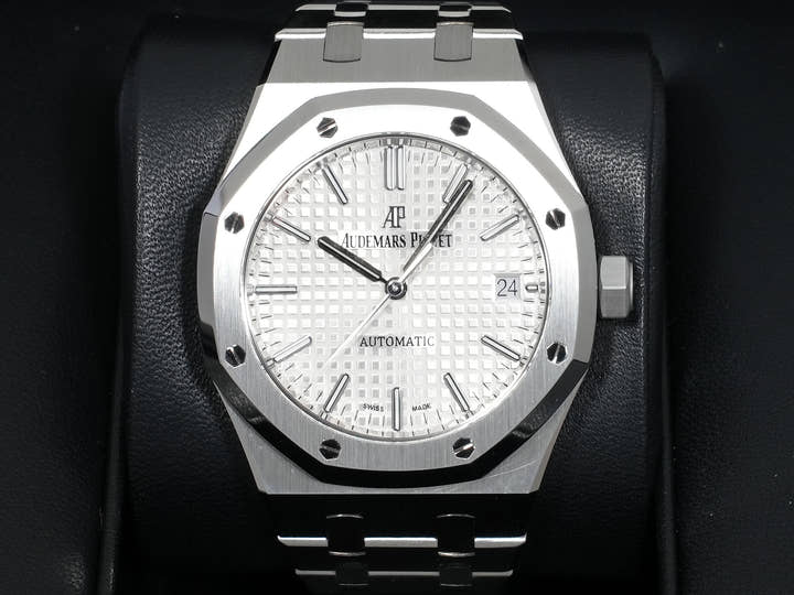 Audemars Piguet Royal Oak Ref.15450ST.OO.1256ST.01 Stainless Steel Silver Dial Excellent Condition 3bzmjgaa
