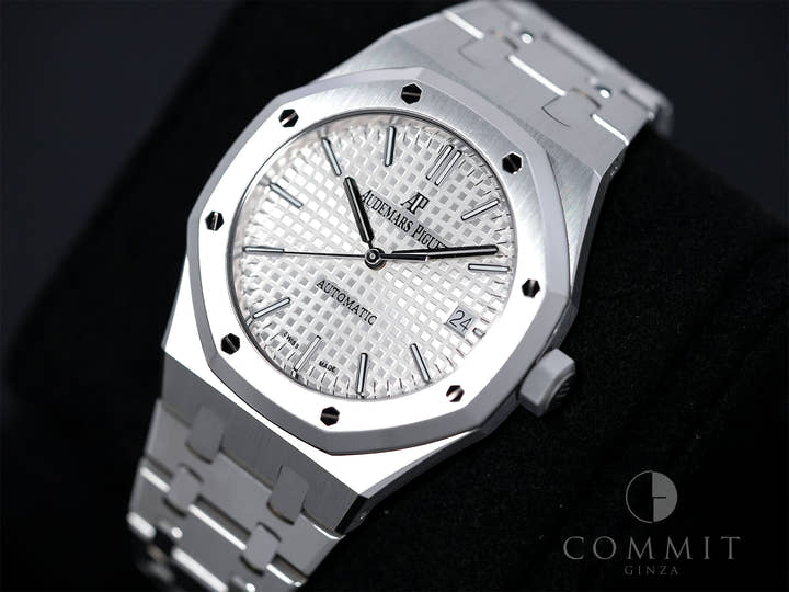 Audemars Piguet Royal Oak Ref.15450ST.OO.1256ST.01 Stainless Steel Silver Dial Excellent Condition 3bzmjgaa
