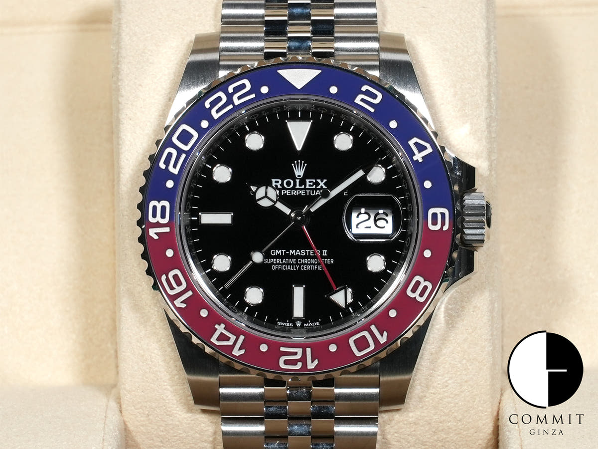 Rolex GMT-Master II Ref. 126710BLRO Stainless Steel Black Dial Jubilee Bracelet Used pewbu45p
