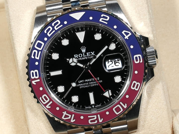 Rolex GMT-Master II Ref. 126710BLRO Stainless Steel Black Dial Jubilee Bracelet Used pewbu45p