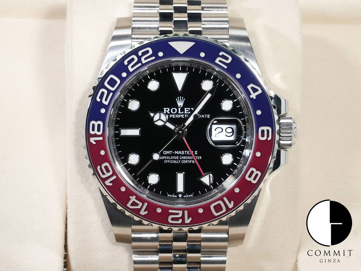 Rolex GMT-Master II Ref. 126710BLRO Stainless Steel Black Dial Jubilee Bracelet Used eekvujfa