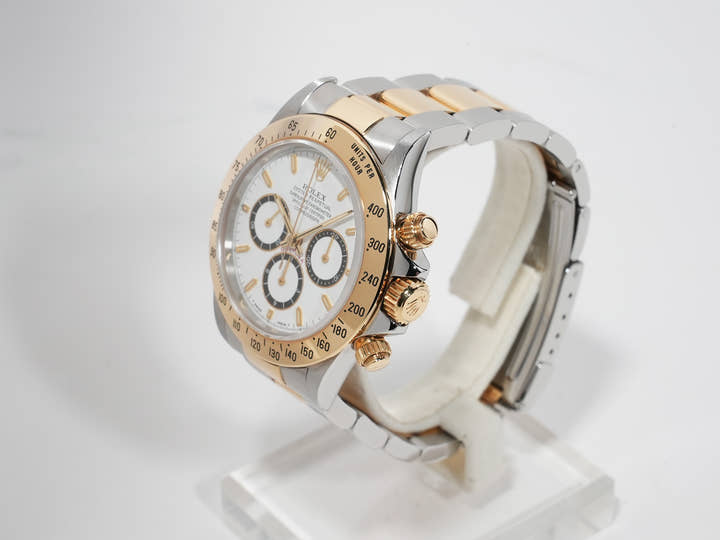 ロレックス デイトナ エルプリメロ Ref.16523 ステンレススチール/イエローゴールド ホワイト文字盤 中古 bb8upd9n