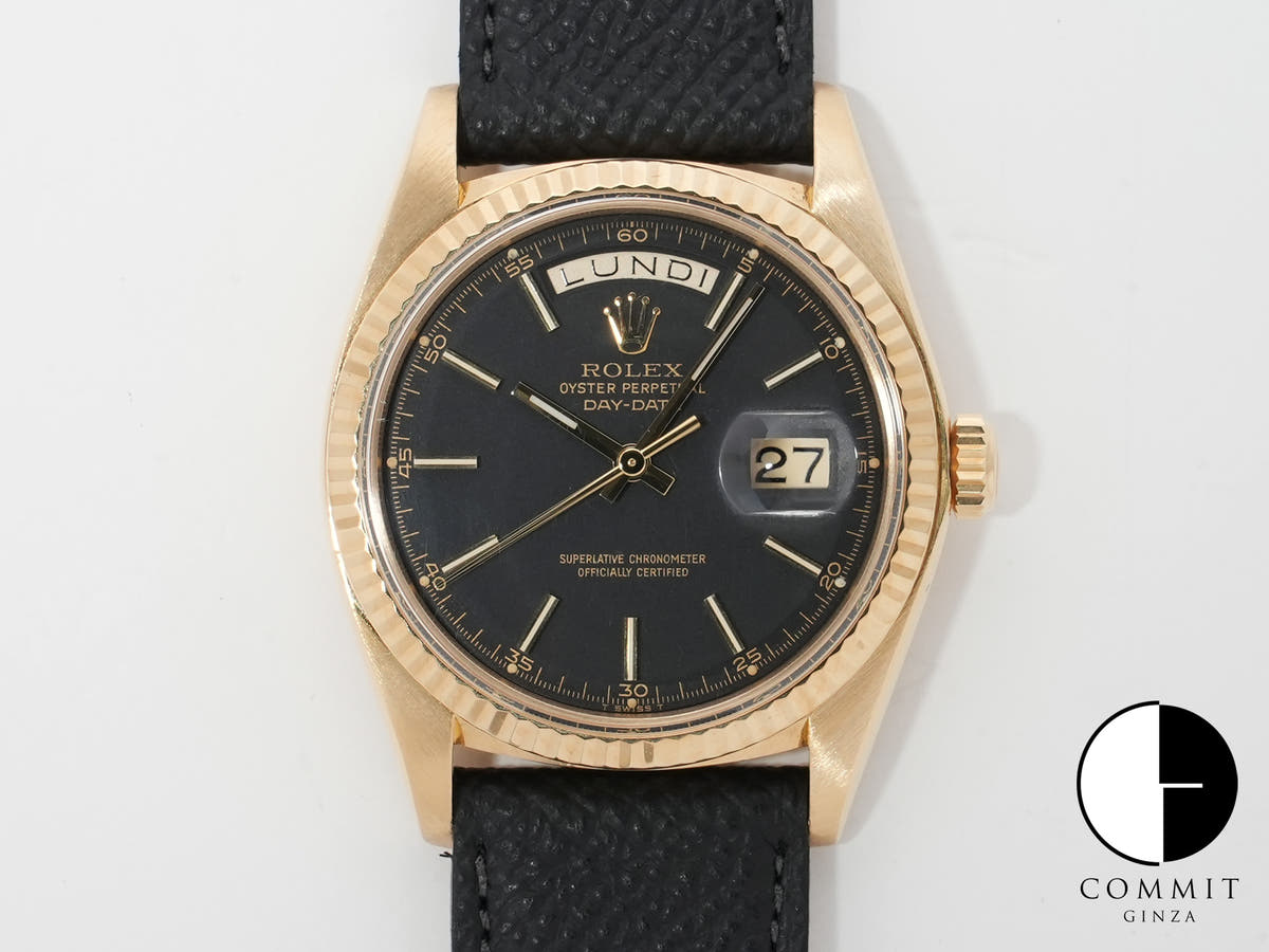 Rolex Day-Date 36 Ref. 1803 Yellow Gold Black Dial Used ir8h2xmd
