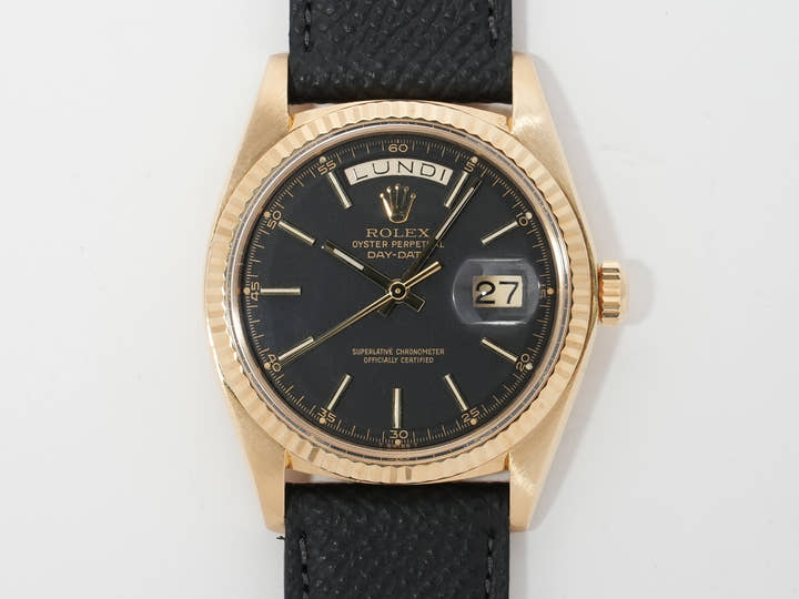 Rolex Day-Date 36 Ref. 1803 Yellow Gold Black Dial Used ir8h2xmd