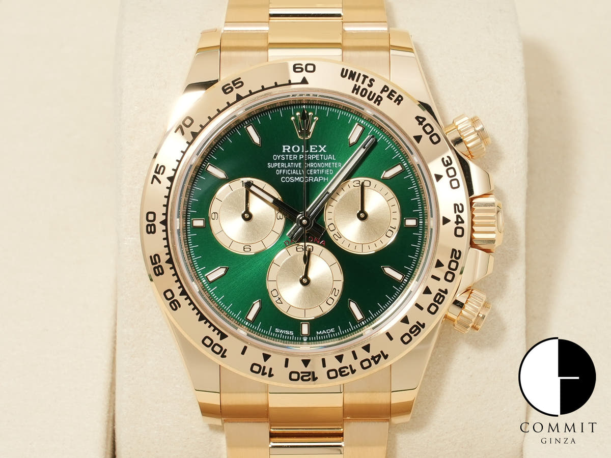 Rolex Daytona Ref. 126508 Yellow Gold Green Dial Unused 4jovguyt
