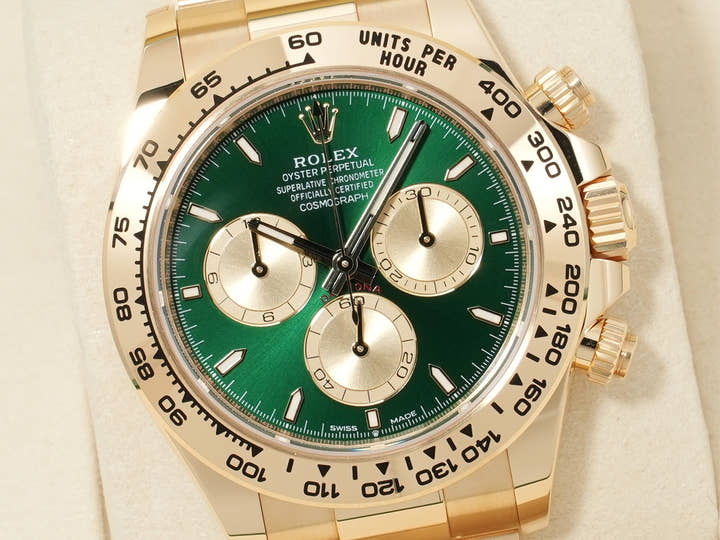 Rolex Daytona Ref. 126508 Yellow Gold Green Dial Unused 4jovguyt