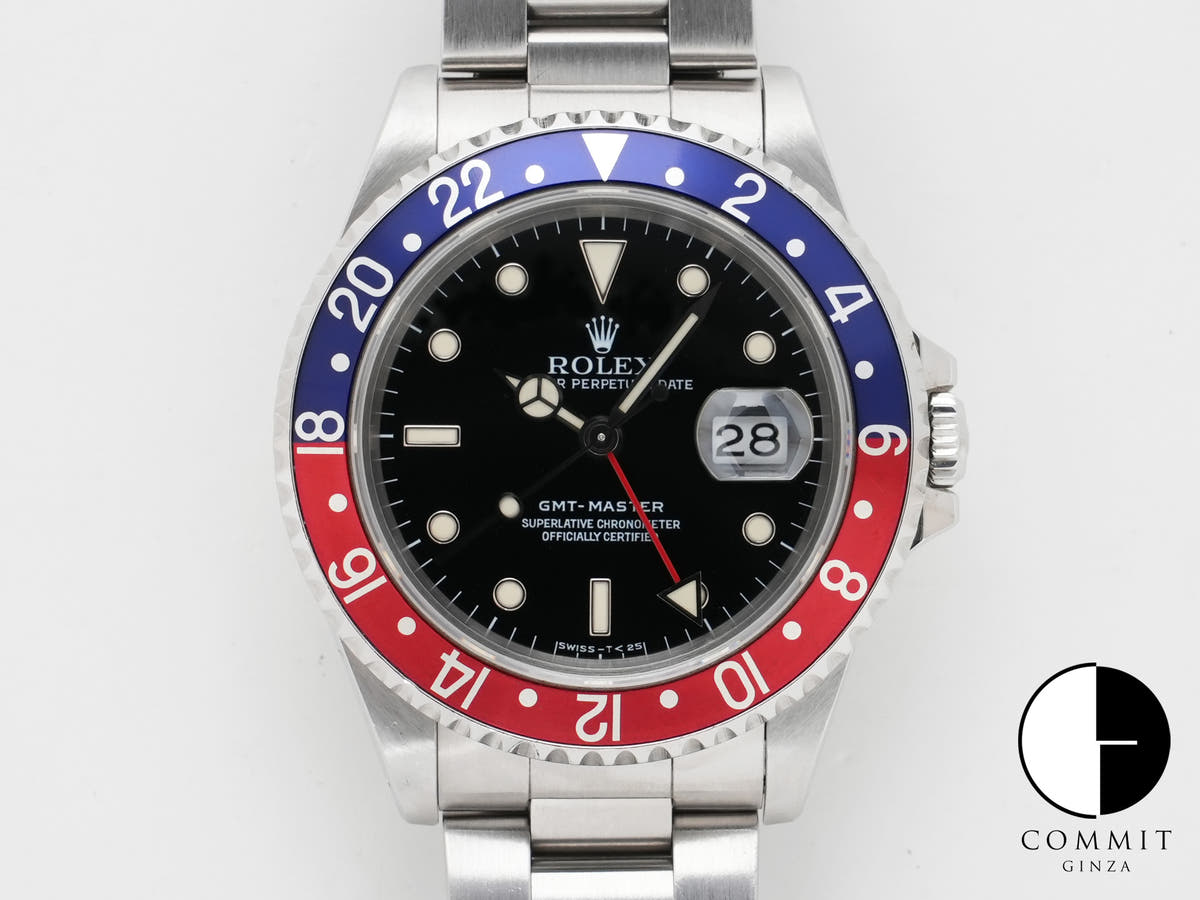 Rolex GMT-Master Ref. 16700 Stainless Steel Black Dial Oyster Bracelet Pre-owned oupui5hz