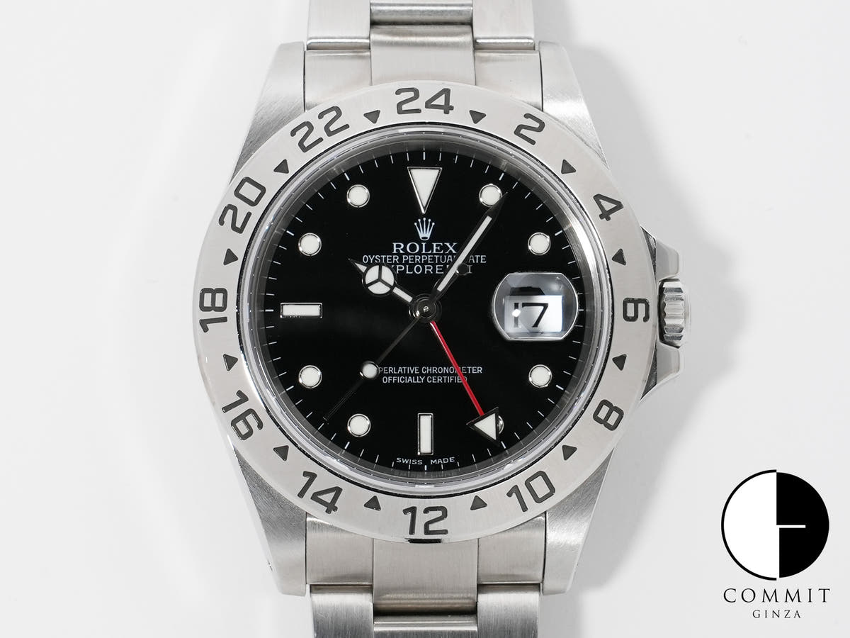 Rolex Explorer II Ref. 16570 Stainless Steel Black Dial Oyster Bracelet Used kegechg7