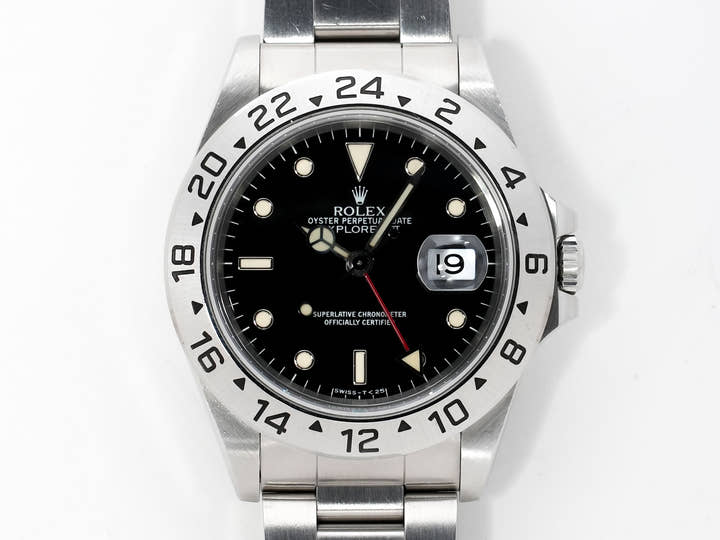 Rolex Explorer II Ref. 16570 Stainless Steel Black Dial Oyster Bracelet Used 88thwwtj