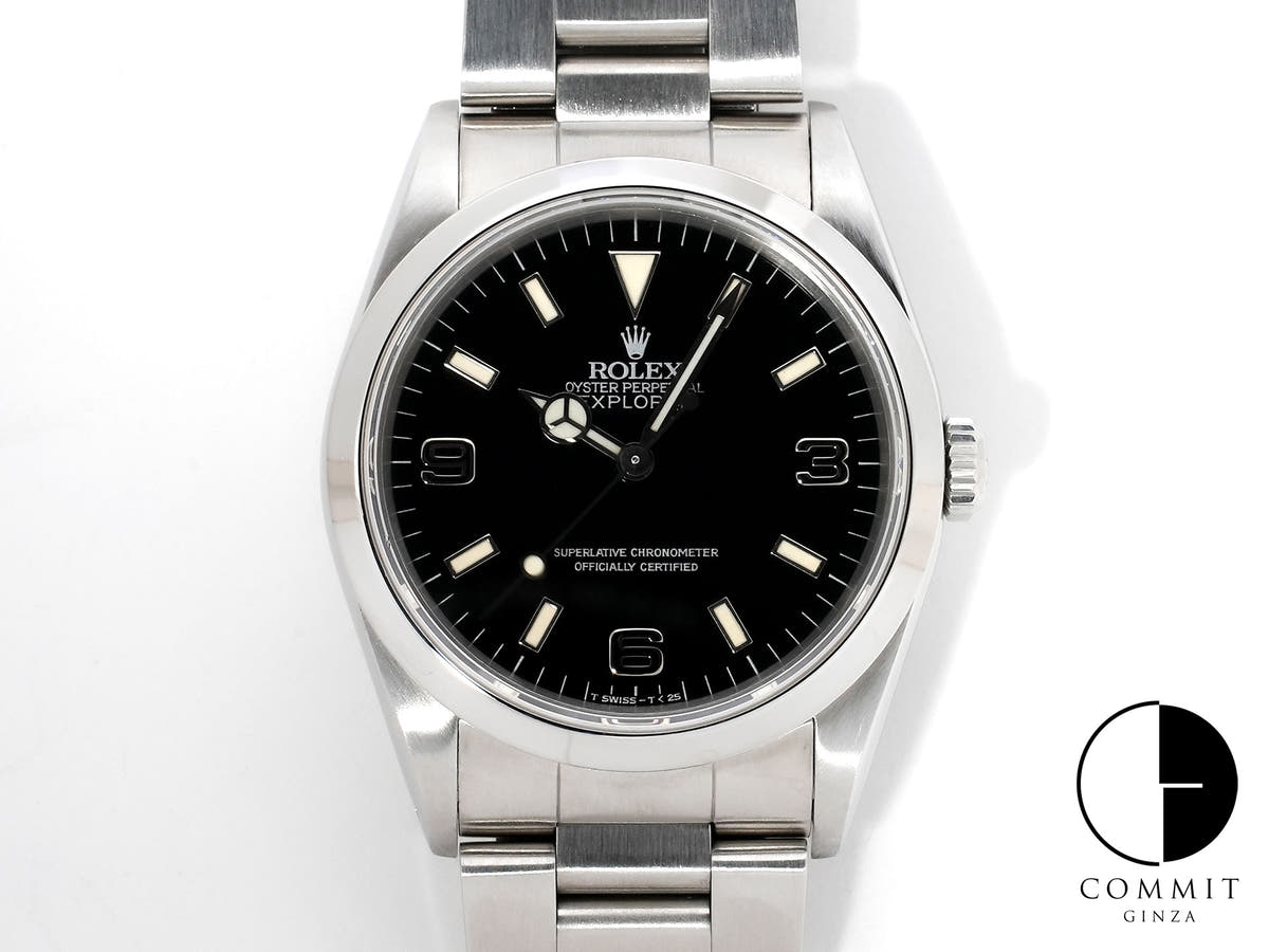 ロレックス エクスプローラーI Ref.14270 ステンレススチール ブラック文字盤 オイスターブレスレット 美品 5ujnmdyc